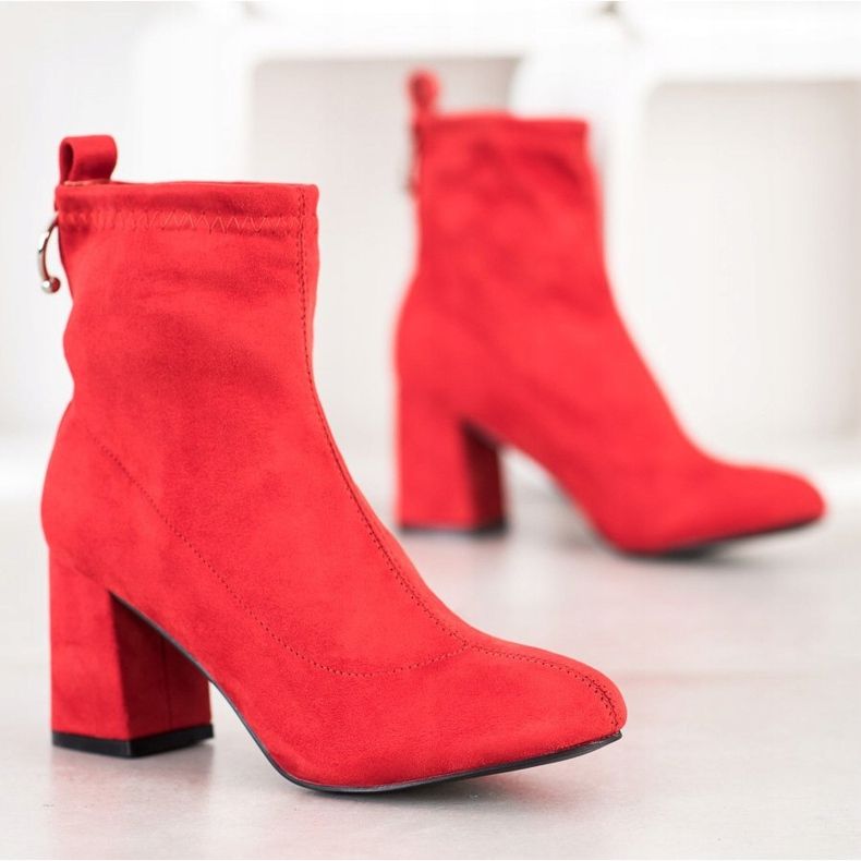 Fashion Slip-on boots red 1