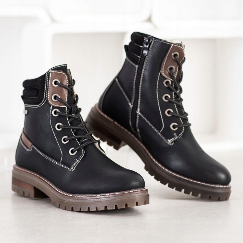 Super Mode Comfortable Trappers brown black 1