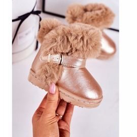 FRROCK Warm Children's Snow Boots With Fur Rose Gold JellyBeans pink 2 FRROCK Warm Children's Snow Boots With Fur Rose Gold JellyBeans pink 2