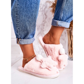 Women's Slippers With Fur And Star Light Pink Night-Night 2 Women's Slippers With Fur And Star Light Pink Night-Night 2