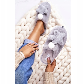 Women's Slippers With Fur And Star Gray Night-Night grey 2
