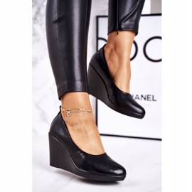 PJ1 Women's Classic Pumps On Wedges Black Ivonne 2