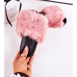 Children's Pink Fashionista Fur Slippers 2