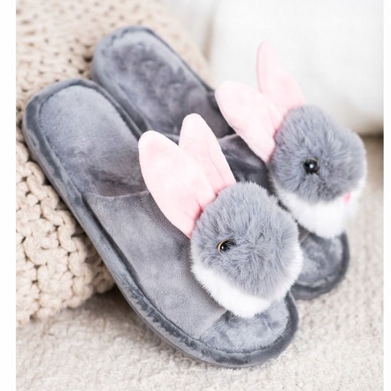 Bona Bunny slippers grey 1