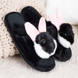 Bona Bunny slippers black 1