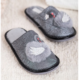 Bona Stylish Slippers With Application grey 1