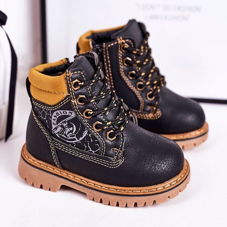 PL1 Children's Warm Boots Trappers On Black Bobby Rubber Sole orange 1 PL1 Children's Warm Boots Trappers On Black Bobby Rubber Sole orange 1