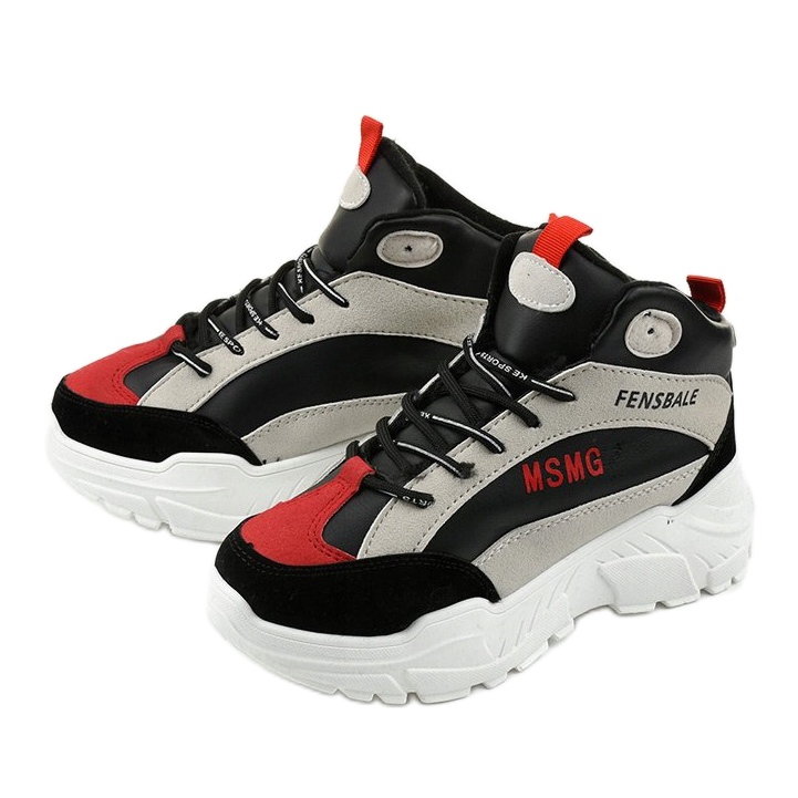 Black sneakers, insulated Denim sneakers multicolored 2