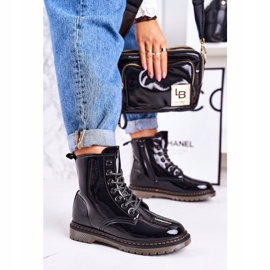 Women's Warm Boots Lacquered Boots Black Thunder 2