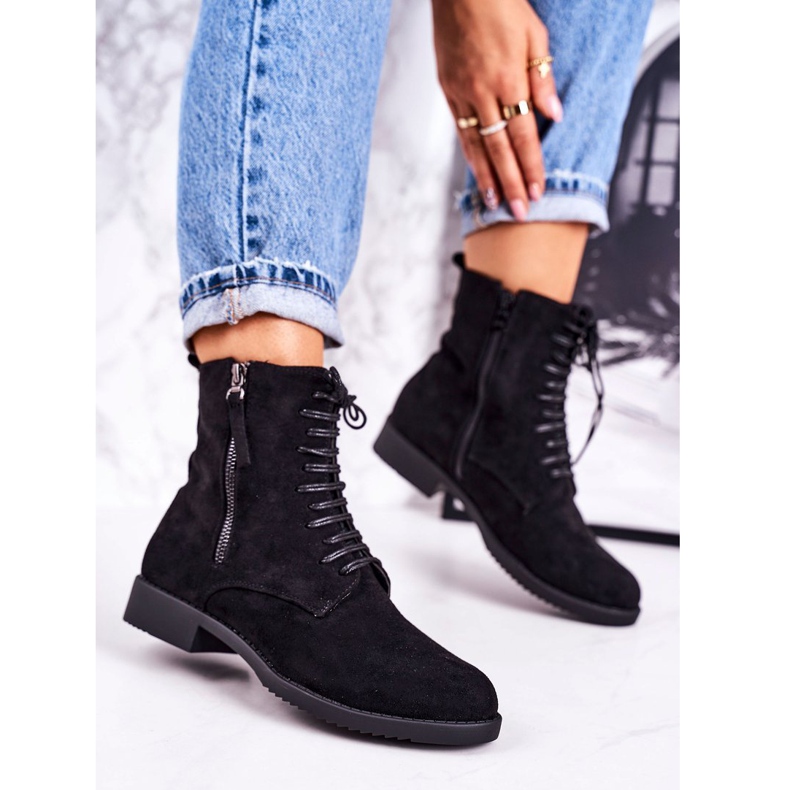 PJ1 Classic Women's Warm Suede Boots Black Simplicity 1