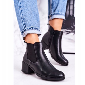 Women's Warm Boots Jodhpur boots On Heel Black Forevermore 2