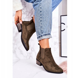 PJ1 Women's Classic Chelsea boots Suede Dark Green Walker boots khaki 2
