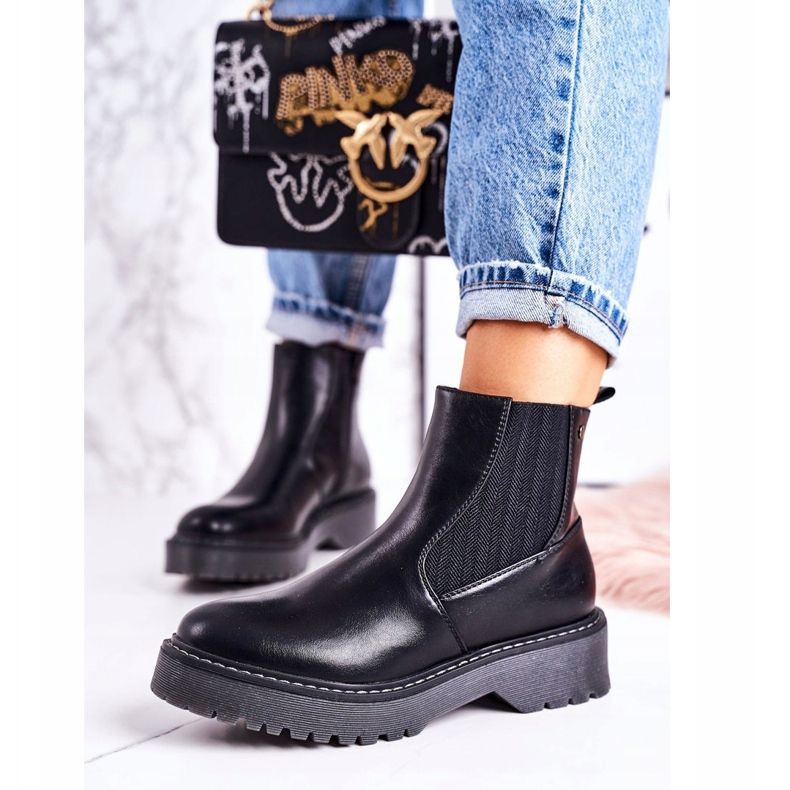 PJ1 Women's Booties Jodhpur boots On a Rubber Sole Voyager Black 2