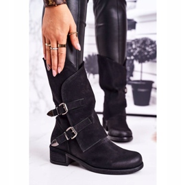 PS1 Women's Warm Boots With Buckles Black Cassidy 2
