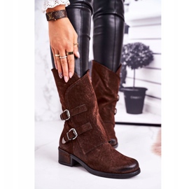 SEA Women's Warm Boots With Buckles Brown Cassidy 1