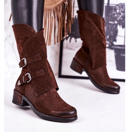 SEA Women's Warm Boots With Buckles Brown Cassidy 2