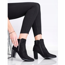 SHELOVET Stylish boots with decorative heel black 2