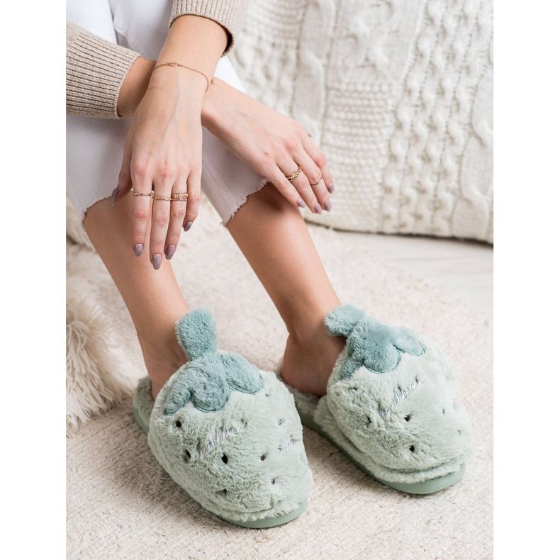 Bona Strawberry slippers green 2