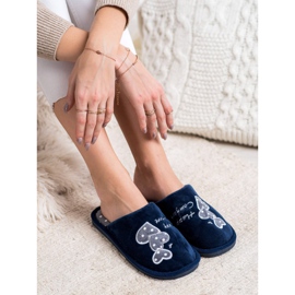 Bona Warm Happy Comfort slippers navy blue 2