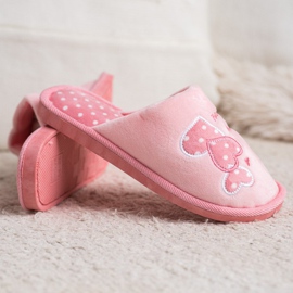 Bona Warm Happy Comfort slippers white pink 1