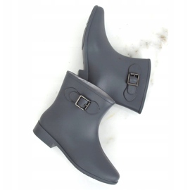 Gray D32 Gray galoshes with an ankle buckle grey 1