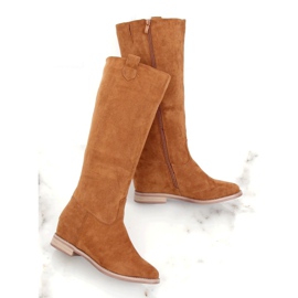 Boots on a hidden wedge camel NC968P Camel brown multicolored 1