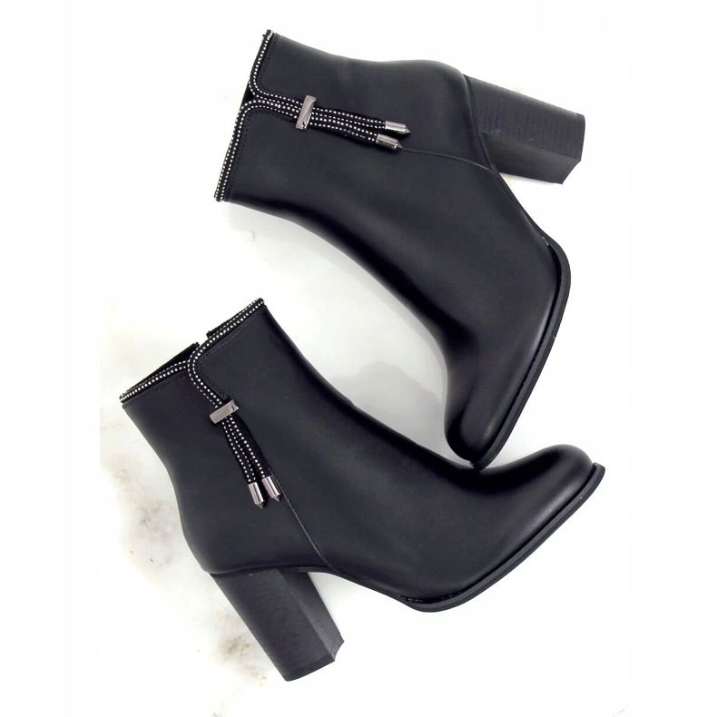 Black high-heeled boots Z145 Black 1