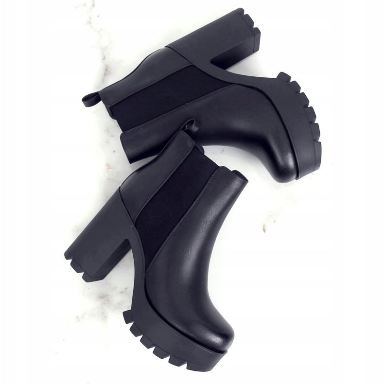 Black RB40P Black platform boots 1