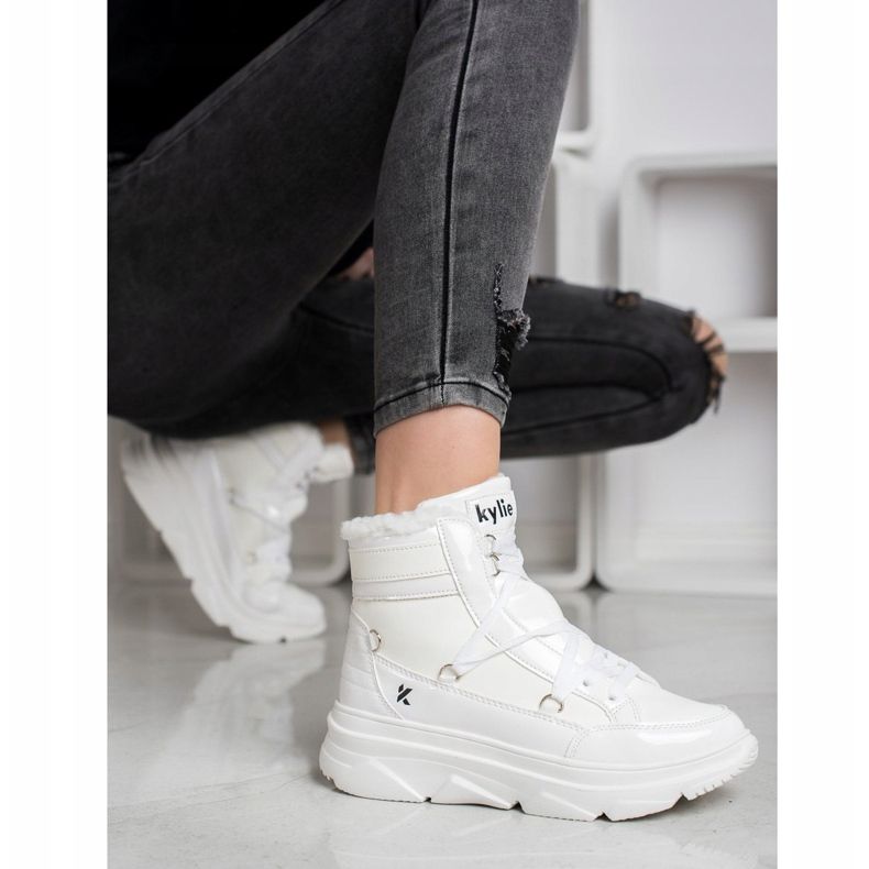 Kylie Fashionable Trappers white 2