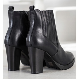 Super Mode Black Booties On A Post 1