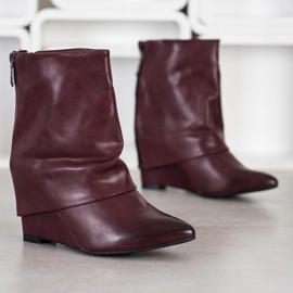 Sweet Shoes Fashion wedge boots red 1