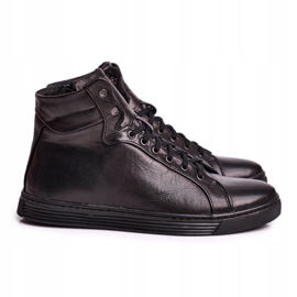 KENT men's leather sneakers black Chris 2