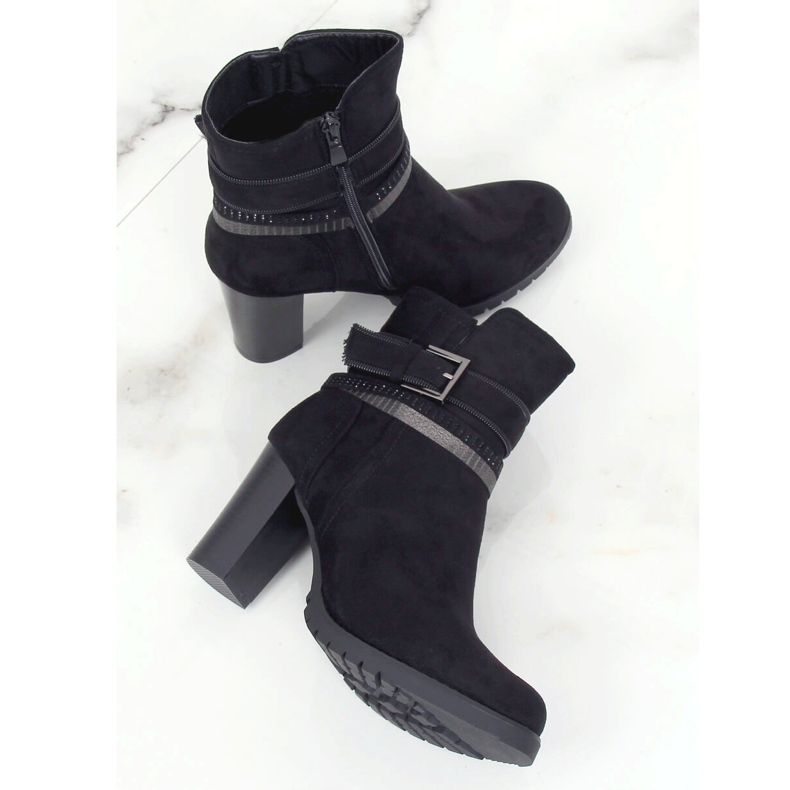Black high-heeled boots BH126-KB Black 1