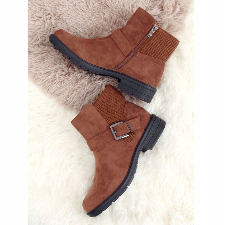 Brown Women's brown boots E2210 Camel 1
