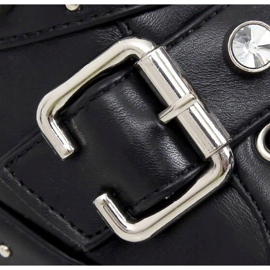 Military boots with black studs NS176P Black 1