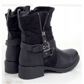 Black women's black boots 8056 Black 1