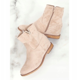 Boots on a hidden beige wedge ZT1013 Gray 1