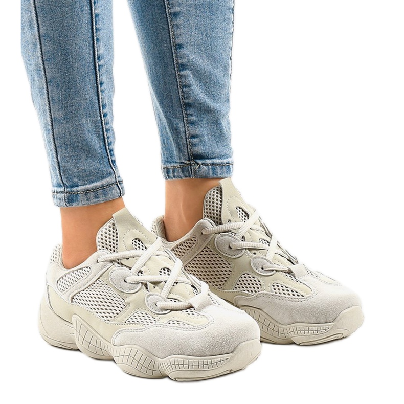 Beige MS521-8 trainers 1