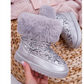 FRROCK Children's Warm Snow Boots With Fur Silver Nicola 1 FRROCK Children's Warm Snow Boots With Fur Silver Nicola 1