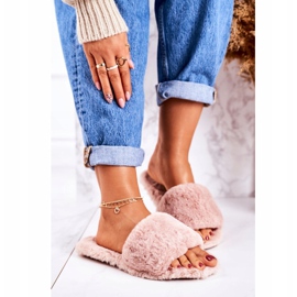 FJ1 Women's Fur Slippers Pink Cold Days 1