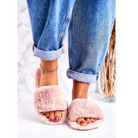 FJ1 Women's Fur Slippers Pink Cold Days 2