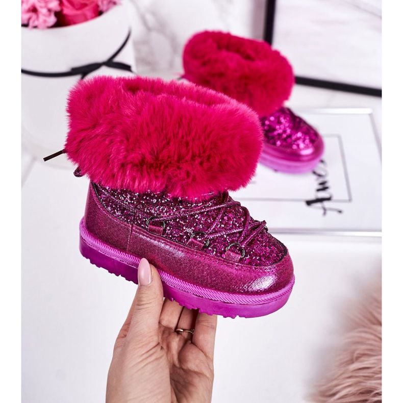 Children's Snow Boots With Fur Fuchsia Nicola pink 1