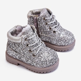 Children's Brocade Warm Boots Trappers Silver Mermaid 1