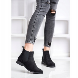 Ideal Shoes Suede Chelsea boots black 1 Ideal Shoes Suede Chelsea boots black 1