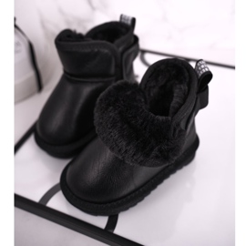 Apawwa Children's Black Snow Boots With Fur Black Charlotte 1 Apawwa Children's Black Snow Boots With Fur Black Charlotte 1