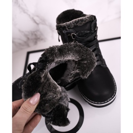 Children's Trappers Insulated with Fur Black Luke 1