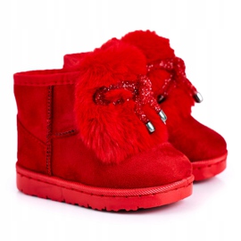 Children's Snow Boots with Fur Suede Red Amelia 4