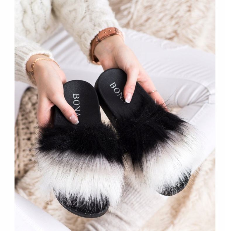 Bona Colorful Slippers With Fur multicolored 2