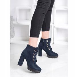 Juliet Lace-up Ankle Boots navy blue 1