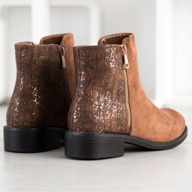 Bestelle Fashionable boots with a zipper brown 1